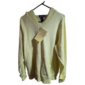 Denim&Co V-Neck Sweater in Soft Yellow 1X